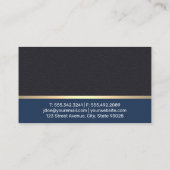 カークリーニング金ゴールドプレミアムレザー 名刺 (裏面)