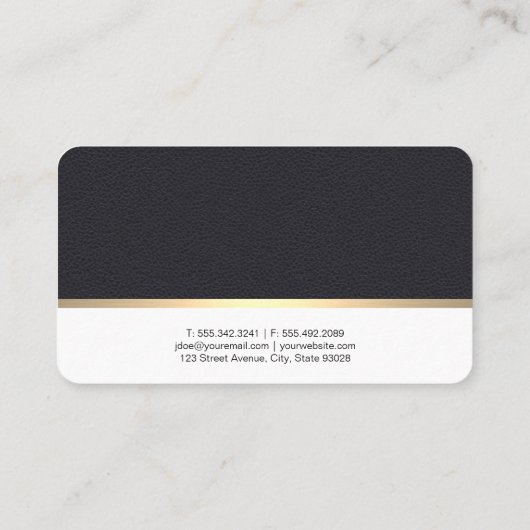 カークリーニング金ゴールドプレミアムレザー 名刺 (裏面)