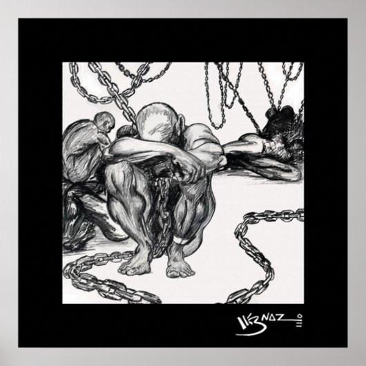 カーゴ – ブラックアートキャンバス印刷 ポスター (正面)