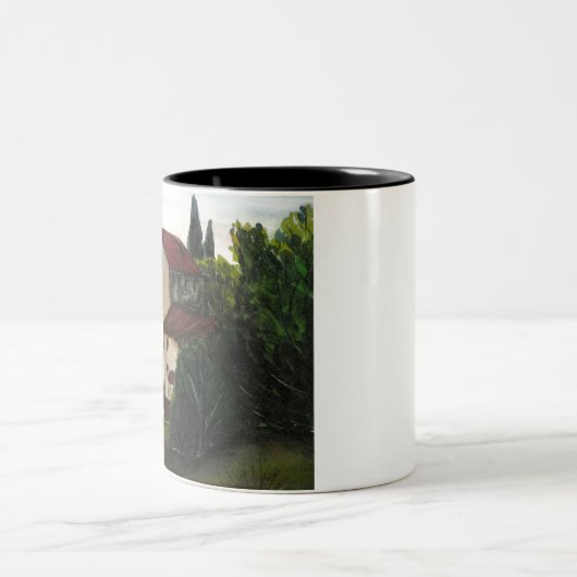 カーサデプエブロディブジョトスカーニイタリアカントリーサイド ツートーンマグカップ (中央)