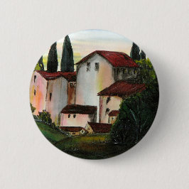 カーサデプエブロディブジョトスカーニイタリアカントリーサイド 缶バッジ