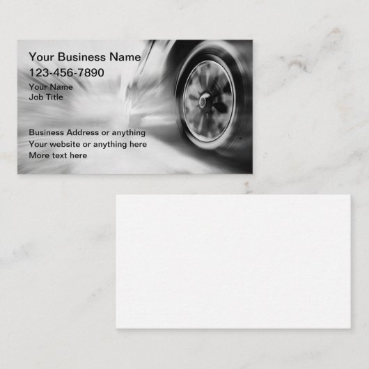 カーサーカッコいいビス車の 名刺 (正面/裏面)