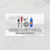 カーサービスとアフターマーケットパーツ | 整備士 名刺 (正面)