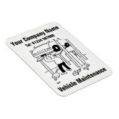 カーサービスと修理の漫画 マグネット (右側)