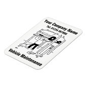 カーサービスと修理の漫画 マグネット (左側)