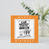 カーサービスセンターの整備士とショックアブソーバ。 カード (スタンド正面)