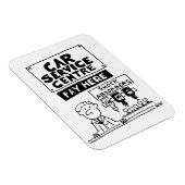 カーサービスセンターの整備士とショックアブソーバ マグネット (右側)