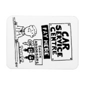 カーサービスセンターの整備士とショックアブソーバ マグネット (横)