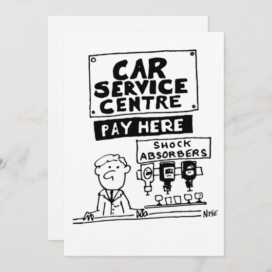 カーサービスセンター整備士とショックアブソーバ シーズンカード (正面/裏面)