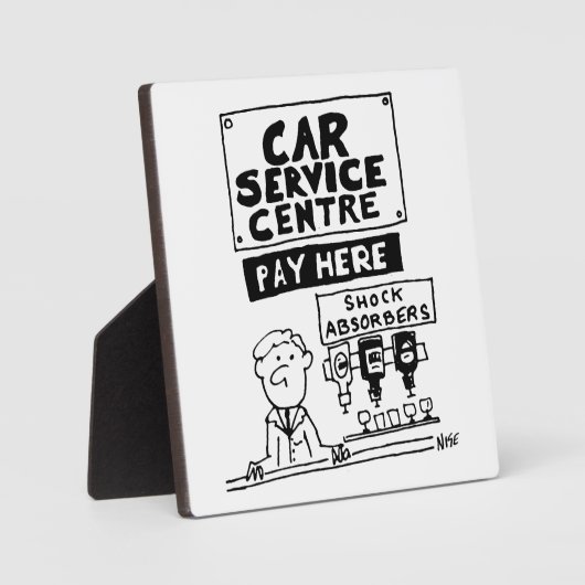 カーサービスセンター整備士とショックアブソーバ フォトプラーク (正面)