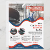 カーサービスフライヤーテンプレート (正面)