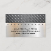 カーサービスレンチDiamondメッキスチール 名刺 (裏面)