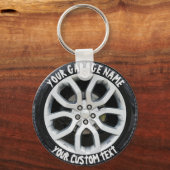 カーサービス修理車庫オーナータイヤホイールカスタム キーホルダー (正面)