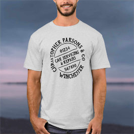 カーサービス&修理ガレージTシャツ Tシャツ