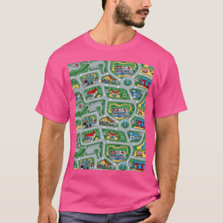 カーシティカーペットロードラグ90Sノスタルジック玩具 Tシャツ