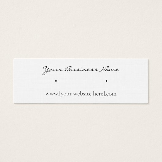 カーシニースタッドイヤリング名刺 (正面)