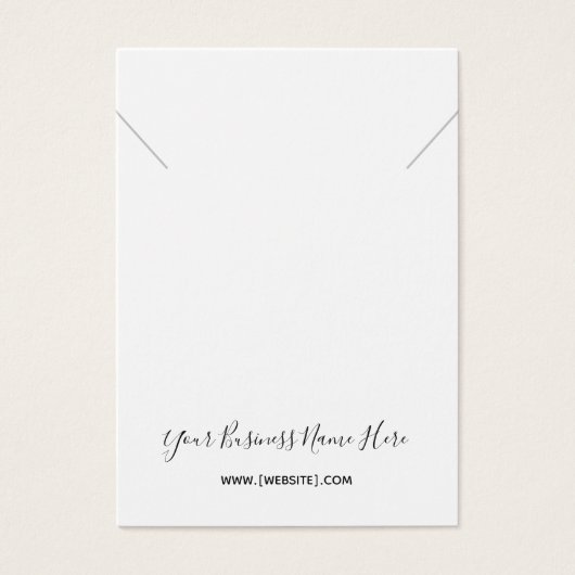 カーシブスクリプトネックレスペンダントディスプレイカード (正面)