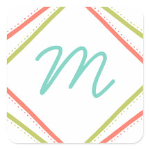 カーシブモノグラムホリデーステッカー