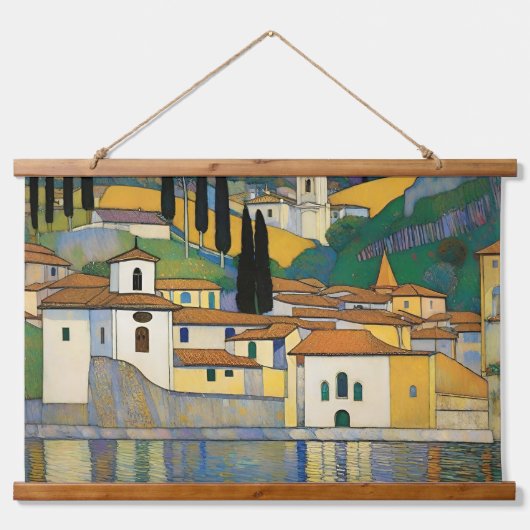 カーシュカソングスタフ絵画クリムトの風景 吊り下げ型タペストリー (正面)