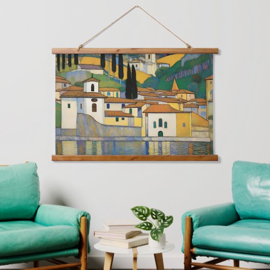 カーシュカソングスタフ絵画クリムトの風景 吊り下げ型タペストリー (リビング)