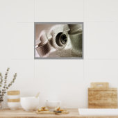 カーシリンダーヘッド金属幾何学的デザインポスター ポスター (キッチン)