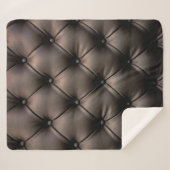 カーシートからの濃い革製のクッションの背景 シェルパブランケット (正面(横))