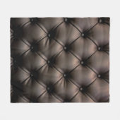 カーシートからの濃い革製のクッションの背景 フリースブランケット (正面(横))