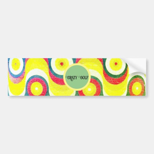 カーシール用ラベル熱狂するゴルフスタイル バンパーステッカー (正面)