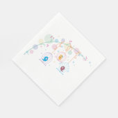 カージュナプキンの陽気なかわいい鳥 スタンダードランチョンナプキン (角)