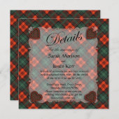 カースコティッシュクランタータンチェック-プレイド 招待状 (正面/裏面)