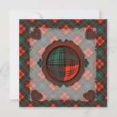 カースコティッシュクランタータンチェック-プレイド 招待状 (裏面)