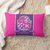 カースティーの名前はピンクのクレストのユニコーンを意味する ランバークッション (ブランケット)