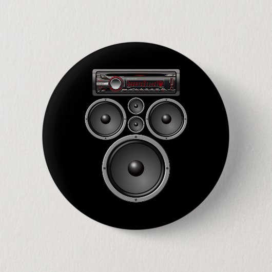 カーステレオスピーカシステム音声ハロウィーン衣装 缶バッジ (正面)