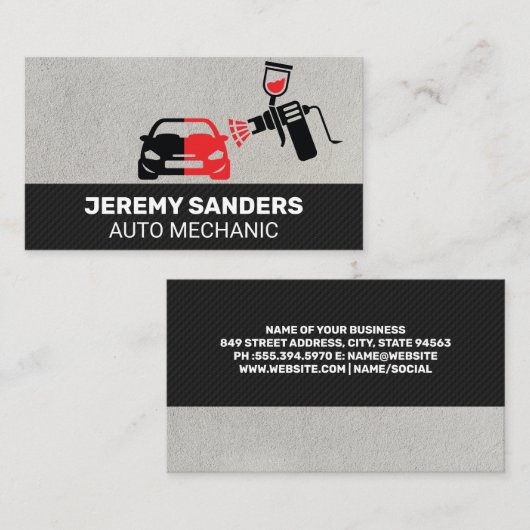 カースプレイ絵を描ロゴ 名刺 (正面/裏面)