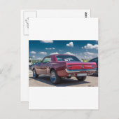 カースポーツマスタングレッドマッスルモーターギアメタル ポストカード (正面/裏面)