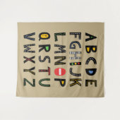 カーズアルファベットホテル子供部屋キッズルーム タペストリー (正面(横))