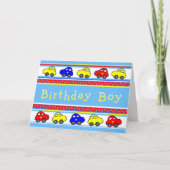 カーズアンドスターズ誕生日ボーイ誕生日カード カード (正面)