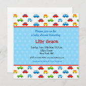 カーズトラックズボーイズベビーシャワー招待状 招待状 (正面/裏面)