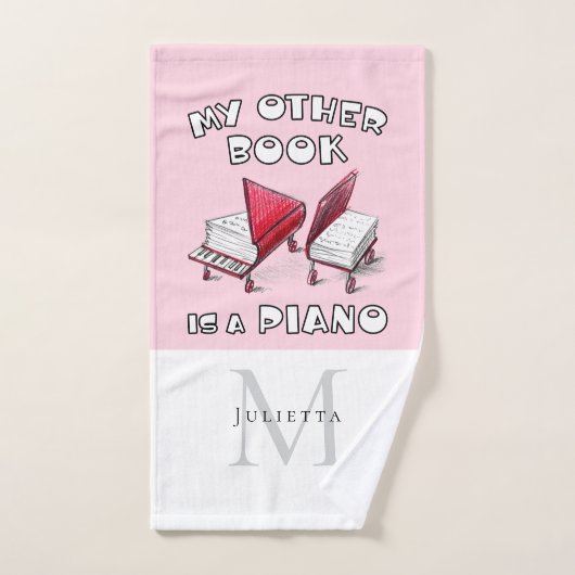 🎶カーズモノグラム音楽のピアノ芸術的本 ハンドタオル (ハンドタオル)