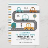 カーズロード誕生日招待状 招待状 (正面/裏面)