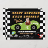 カーズ4th Birthday Boysへの招待 招待状 (正面/裏面)