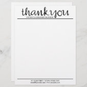 カーセブブラックレターヘッド、ありがとうございます レターヘッド (正面/裏面)