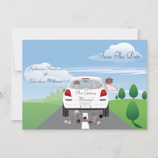 カーセーブ・ザ・デート案内 招待状 (正面)