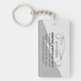 カーセールスマーケティングギブアウェイ – silver sportscar キーホルダー