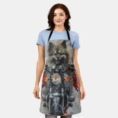 カーソンドッグ乗用オートバイクリスマス エプロン (着用した状態)