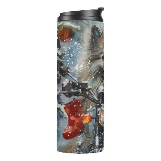 カーソンドッグ乗用オートバイクリスマス タンブラー (回転左)