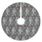 カーソンドッグ乗用オートバイクリスマス ブラッシュドポリエステルツリースカート (正面)