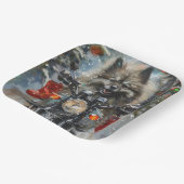 カーソンドッグ乗用オートバイクリスマス ペーパープレート (傾斜あり)