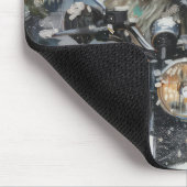 カーソンドッグ乗用オートバイクリスマス マウスパッド (コーナー)