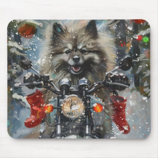 カーソンドッグ乗用オートバイクリスマス マウスパッド (正面)